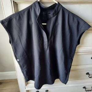 FIGS Black Rafaela Scrub Top